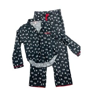 Victoria's Secret Women's XS Penguin Print Pajama Set Long Sleeve Sleepwear